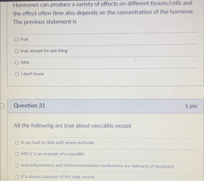 Solved D Hormones can produce a variety of effects on | Chegg.com