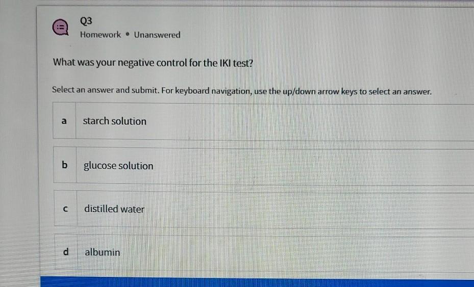 Solved Q3 Homework Unanswered What was your negative control | Chegg.com