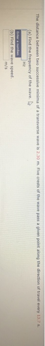 Solved The distance between two successive minima of a | Chegg.com