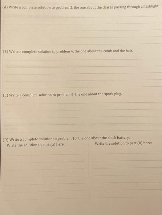 Solved (A) Write a complete solution to problem 2, the one | Chegg.com
