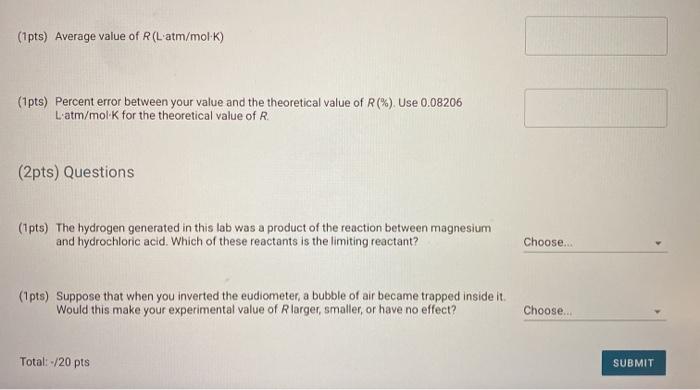 Solved Table 1. Experimental data table Trial 1 Trial 2 | Chegg.com