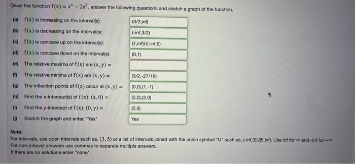 Solved find the relative maxima. its not 3/5 find the | Chegg.com