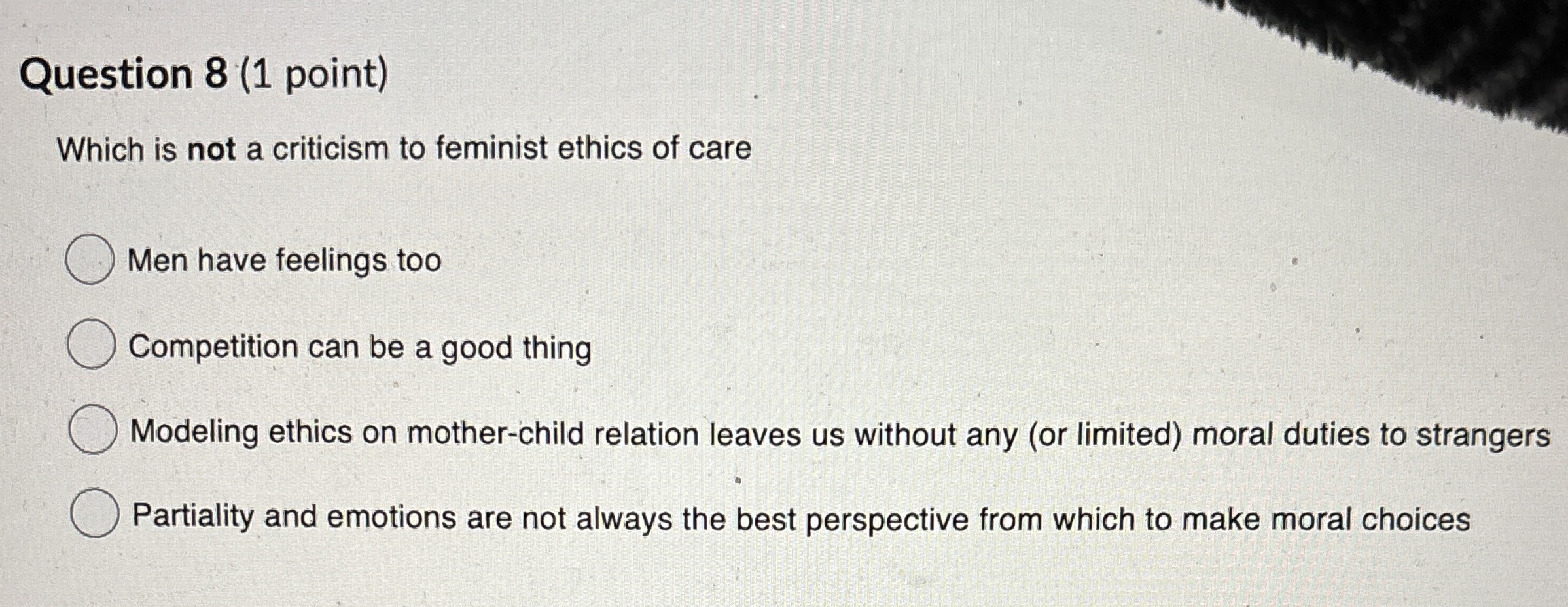 Solved Question 8 (1 ﻿point)Which is not a criticism to | Chegg.com