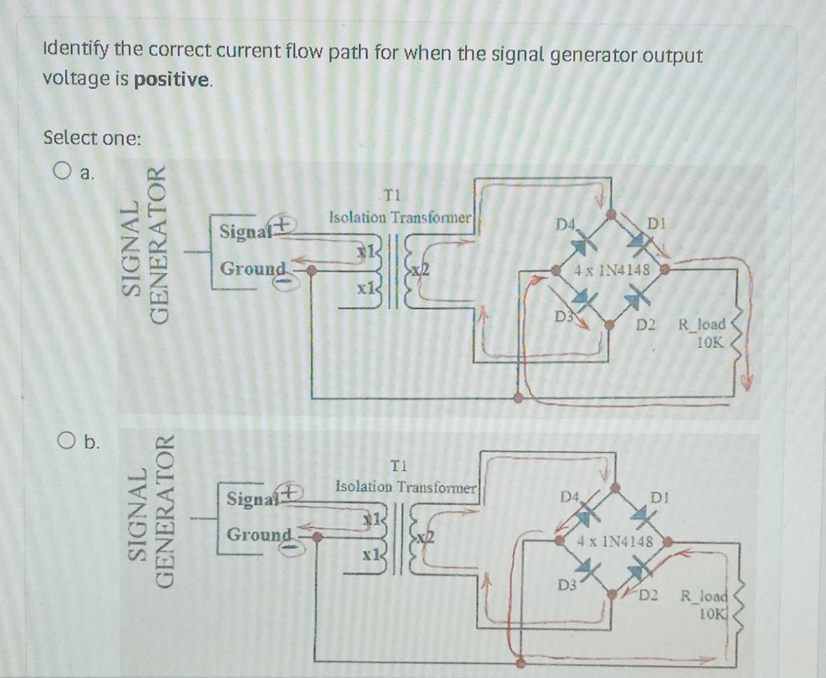 Solved Identify the correct current flow path for when the