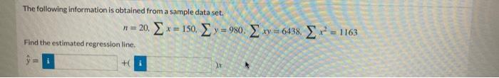 Solved The following information is obtained from a sample | Chegg.com