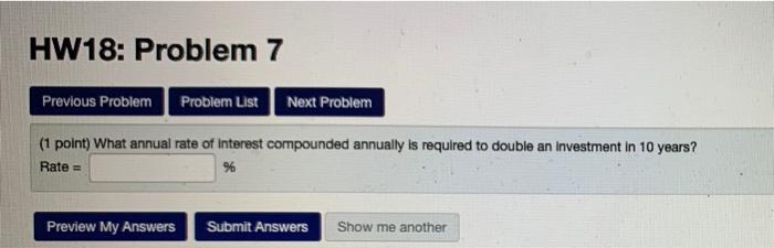 Solved HW18: Problem 7 Previous Problem Problem List Next | Chegg.com