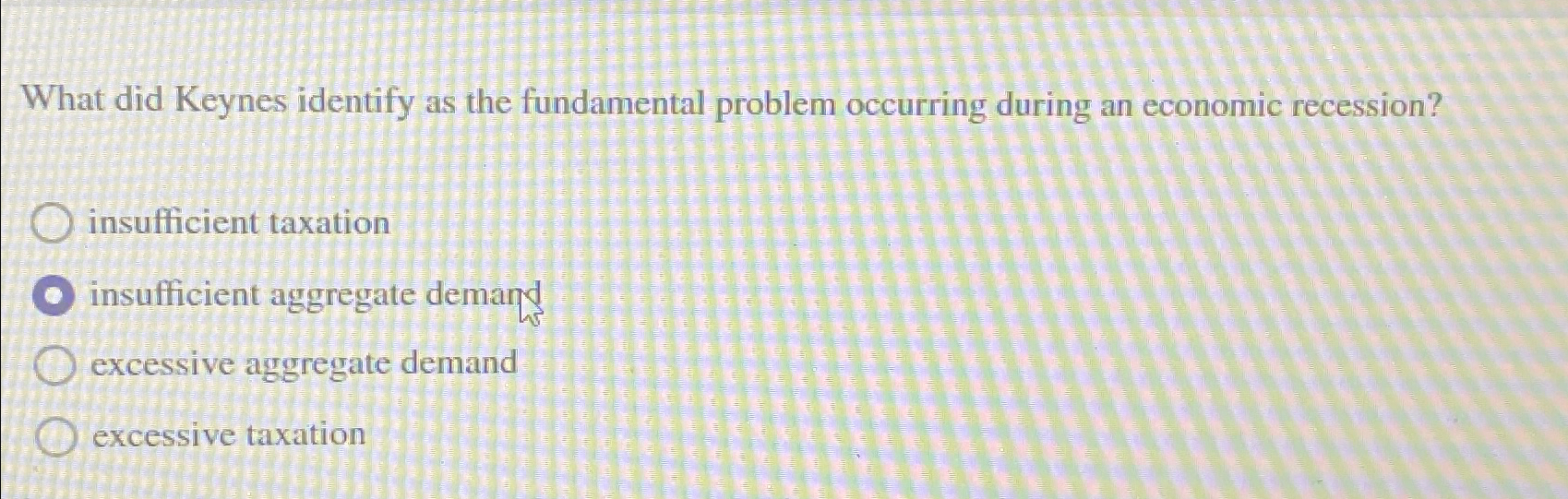 Solved What did Keynes identify as the fundamental problem | Chegg.com