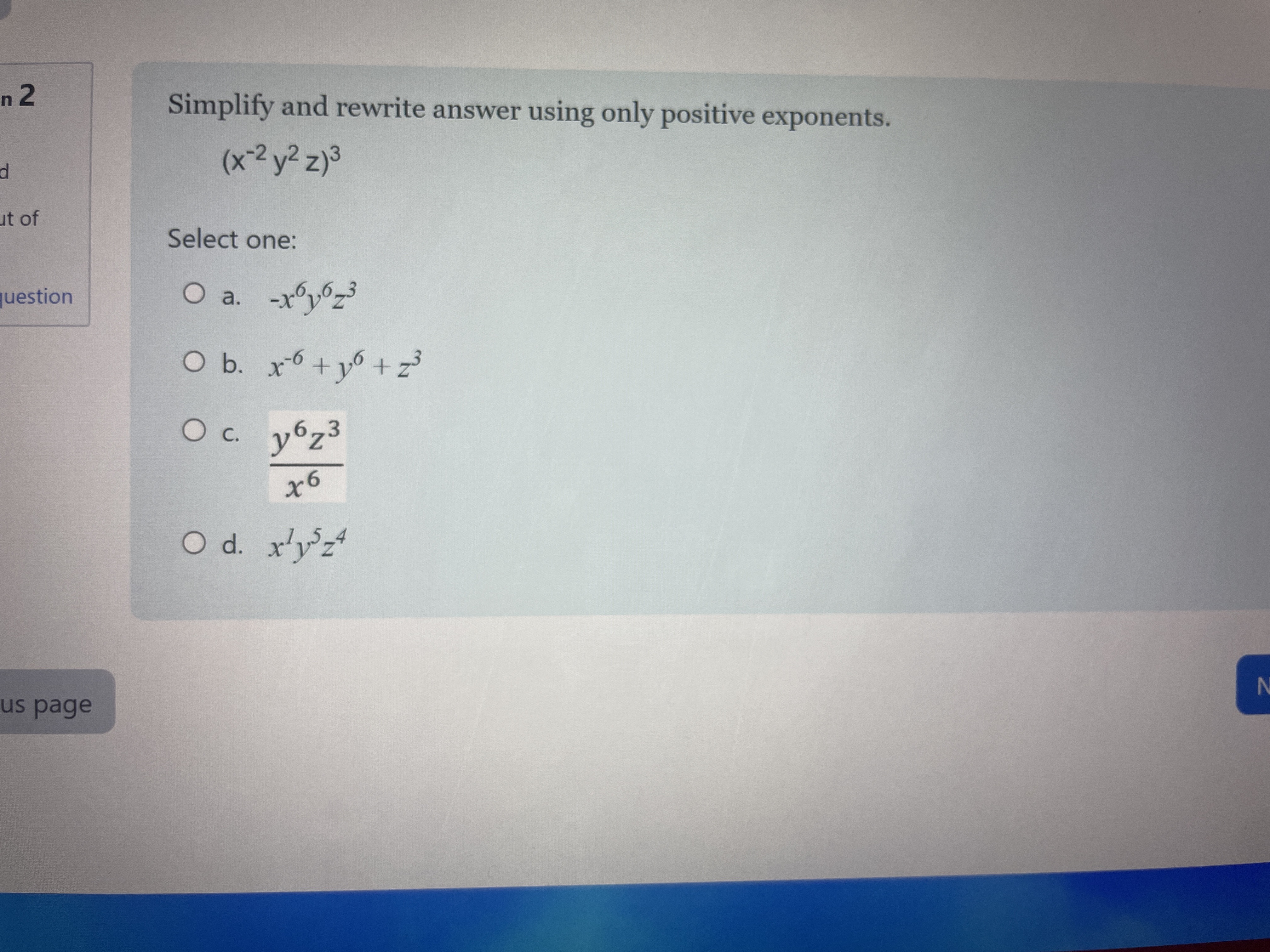 Solved Simplify and rewrite answer using only positive | Chegg.com