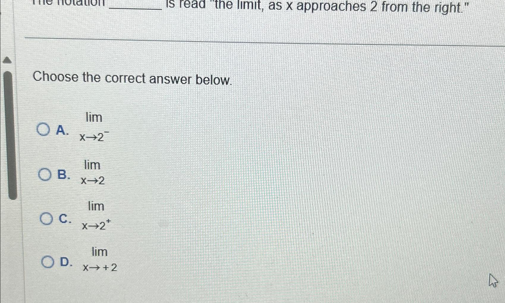 Solved Choose the correct answer | Chegg.com