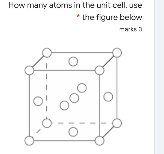 Solved How many atoms in the unit cell, use the figure below | Chegg.com