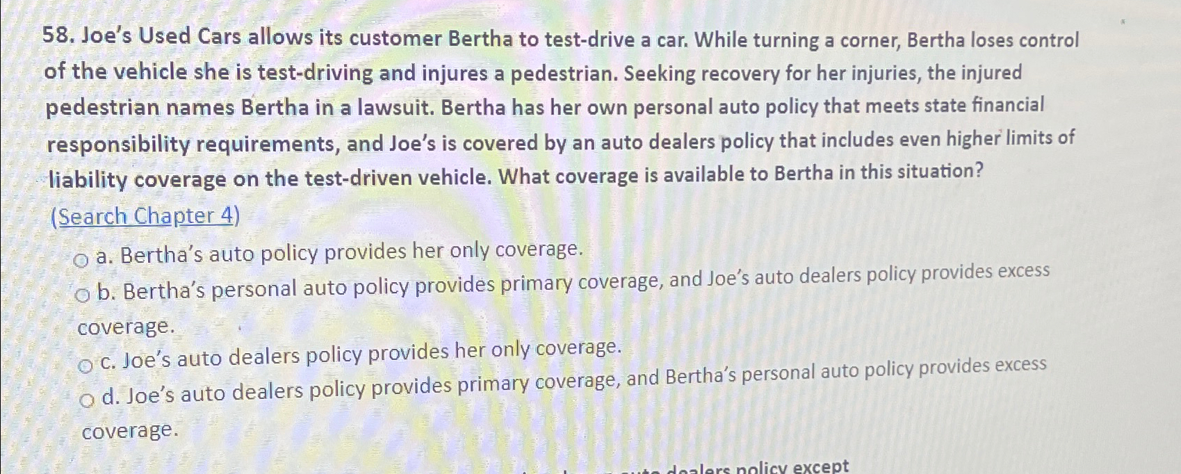 Solved Joe's Used Cars allows its customer Bertha to | Chegg.com