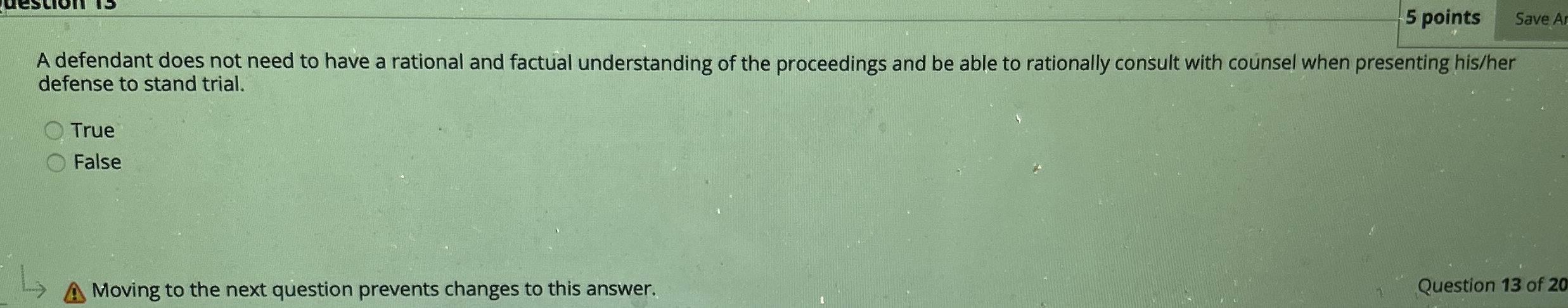 Solved A defendant does not need to have a rational and | Chegg.com
