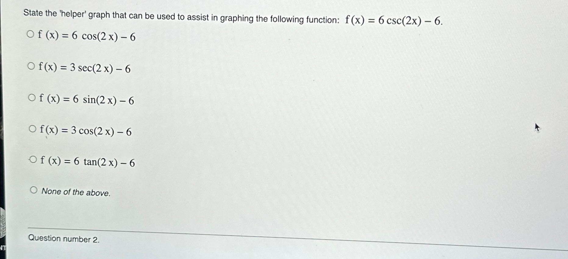 Solved State the 'helper' graph that can be used to assist | Chegg.com