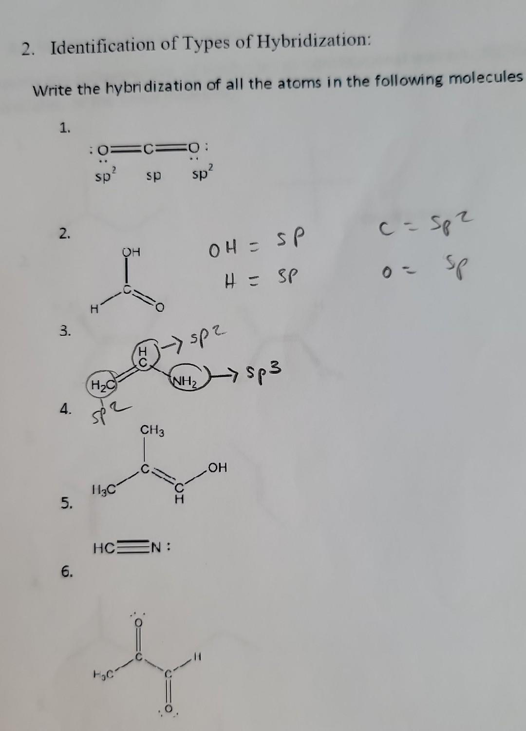 finding hybridization of molecules