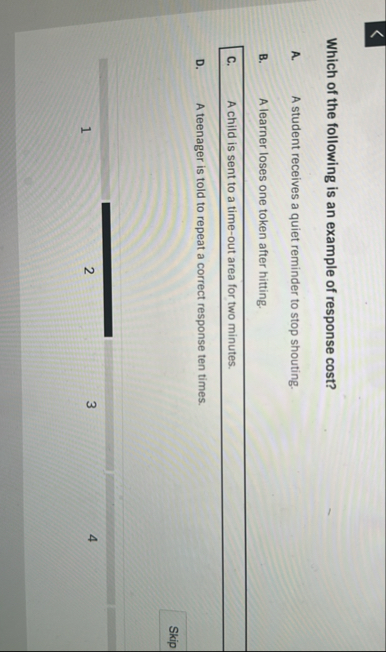 Solved Which of the following is an example of response | Chegg.com