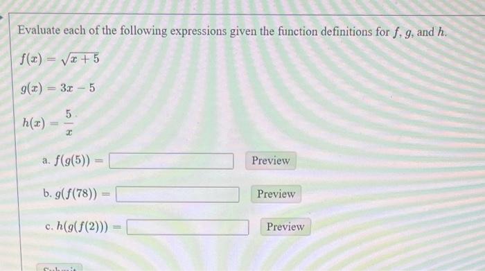 Solved Evaluate each of the following expressions given the | Chegg.com