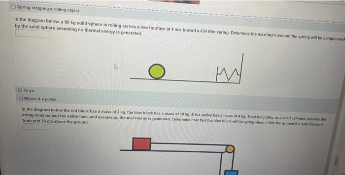 Solved In the diagram below, a 60 kg solid sphere is rolling | Chegg.com