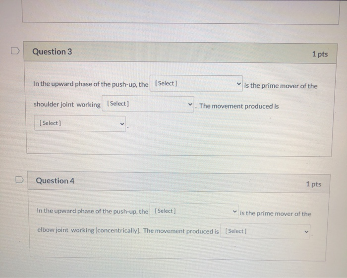 Solved Question 3 1 pts In the upward phase of the push-up, | Chegg.com