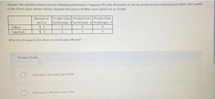 Solved Answer The Question Based On The Following 2138