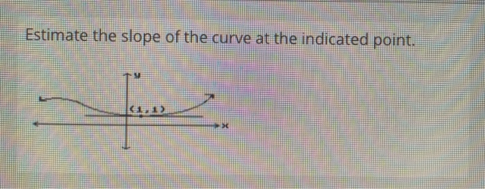 Solved Estimate The Slope Of The Curve At The Indicated 4896