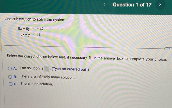 Solved Use Substitution To Solve The System