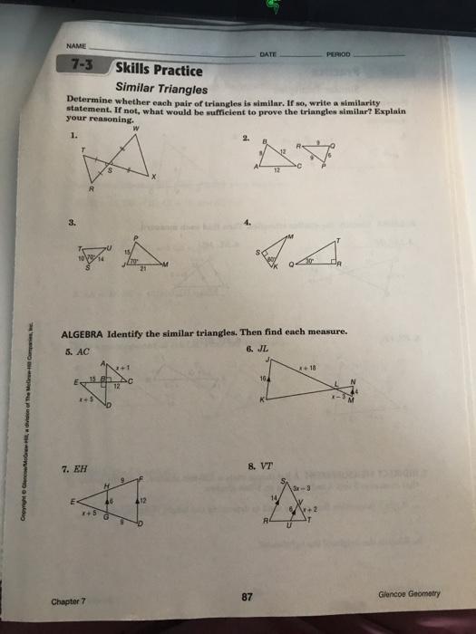 Name Date Period 7 3 Skills Practice Similar Chegg 