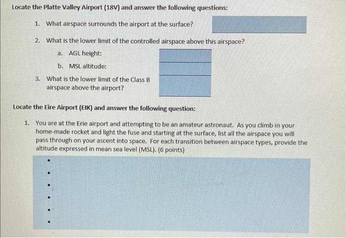 1. You are at the Erie airport and attempting to be Chegg