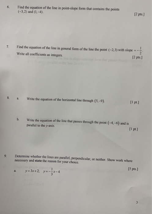 Solved 1. On graph paper, plot the points below and find the | Chegg.com