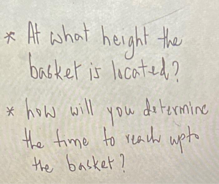 Solved (a) * At what height the babket is located? * how | Chegg.com