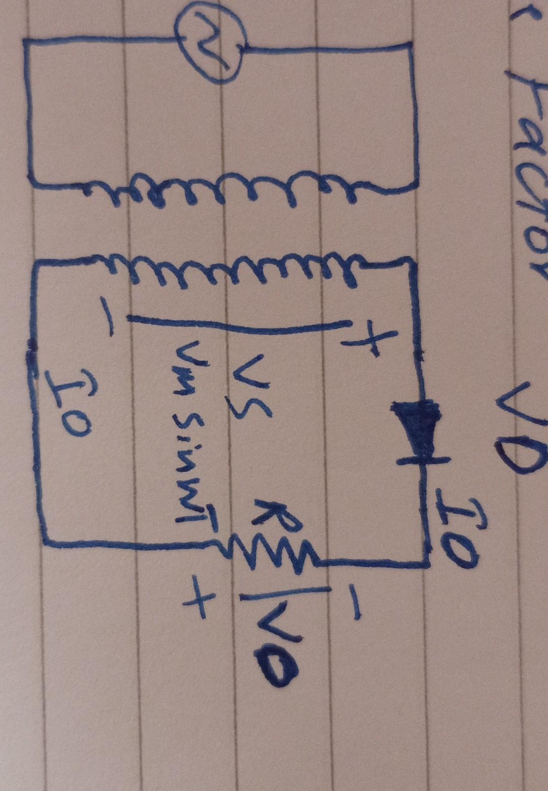 Solved c) The Forward voltage drop of apower diode is VD - | Chegg.com