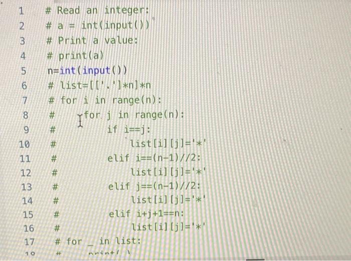 Solved Given an odd positive integer n produce a Chegg