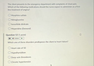 Solved The client presents to the emergency department with | Chegg.com