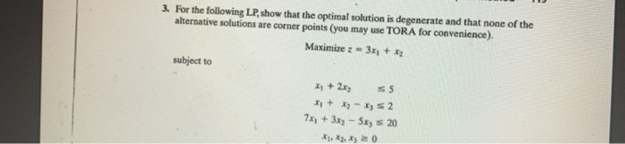 Solved PROBLEM SET 3.5B *1. For the following LP, identify | Chegg.com