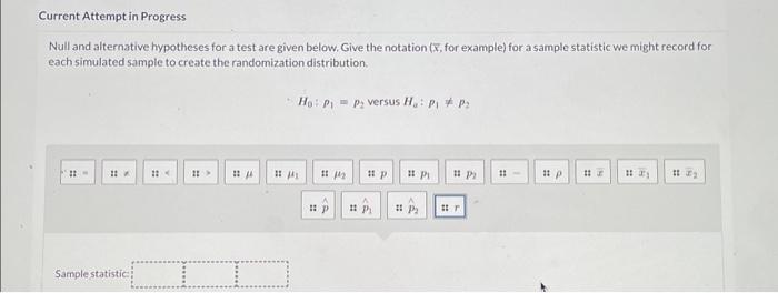 Solved Current Attempt in Progress Null and alternative | Chegg.com