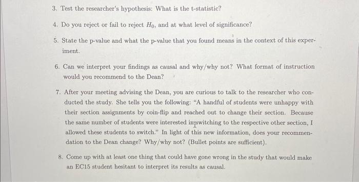 Solved 3 Hypothesis Testing Make sure you read and | Chegg.com
