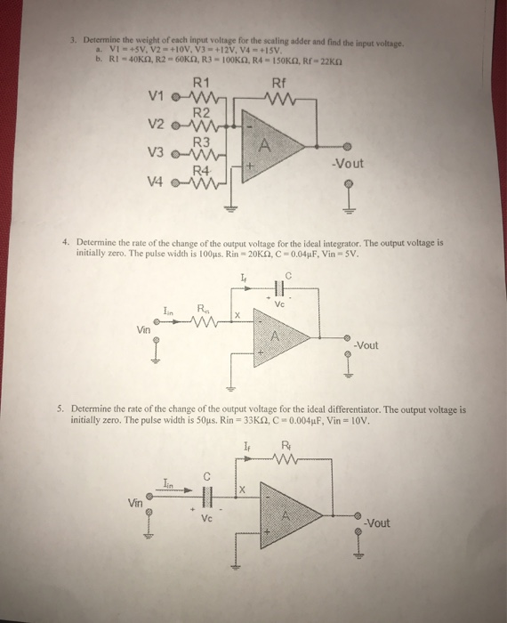 Solved 1. Given the operational amplifier below. a.