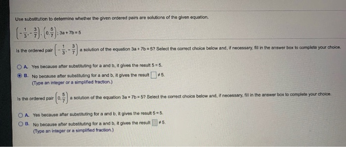 Solved Use Substitution To Determine Whether The Given | Chegg.com