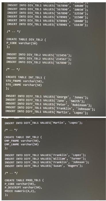 Solved HELP ASAP!! ( using ORACLE MySQL workbench) can you | Chegg.com