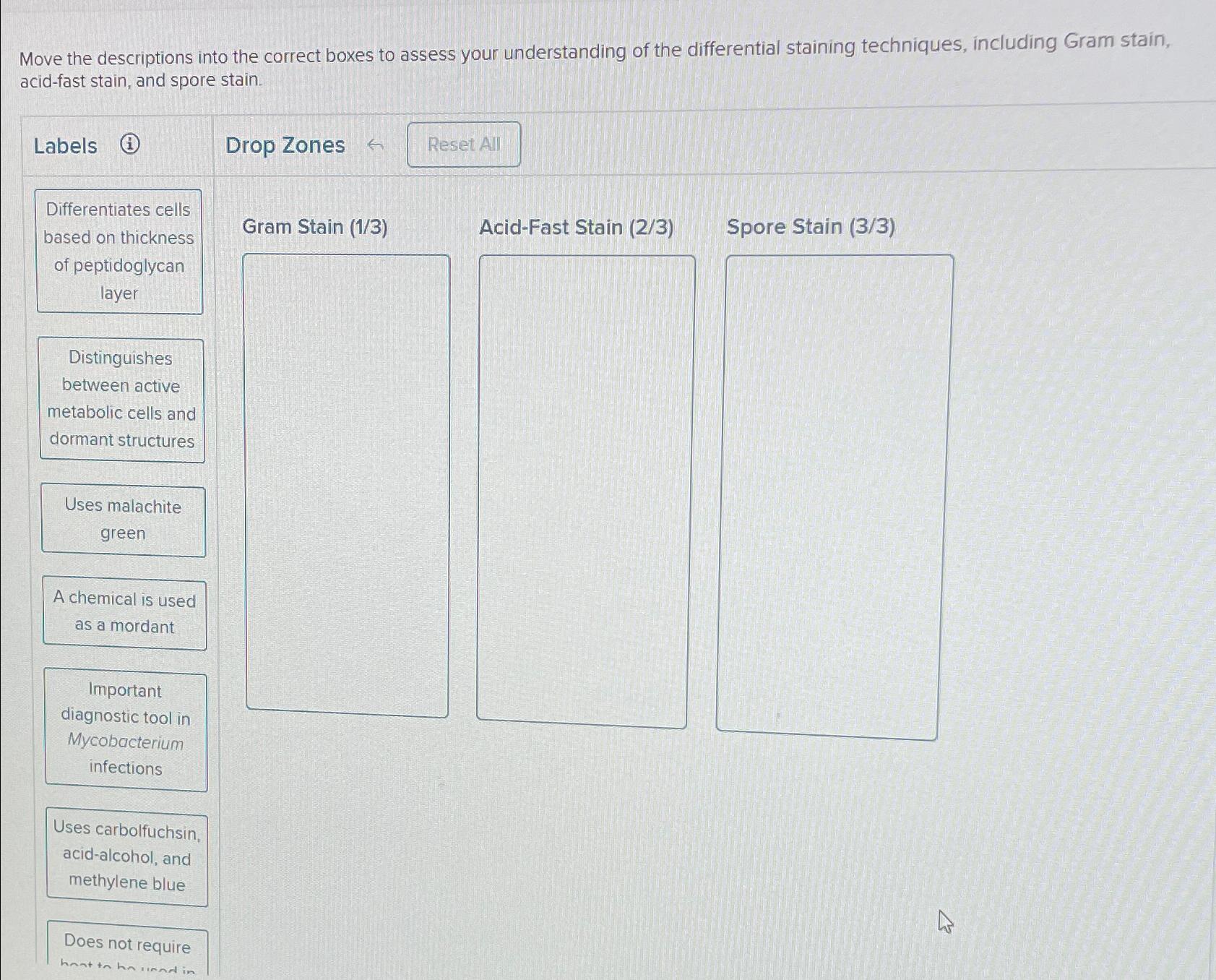 Solved Move the descriptions into the correct boxes to | Chegg.com