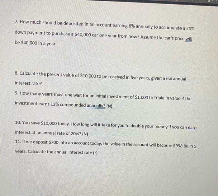 Solved 1. What is the concept of time value of money? 2. | Chegg.com