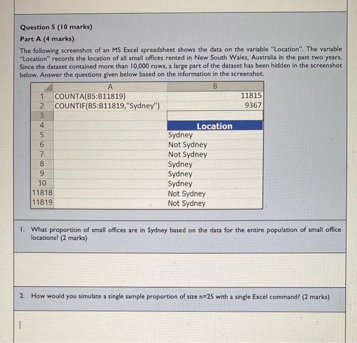 Solved Question 5 (10 marks) Part A (4 marks) The following | Chegg.com