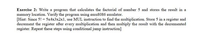 Solved Exercise 2: Write a program that calculates the | Chegg.com