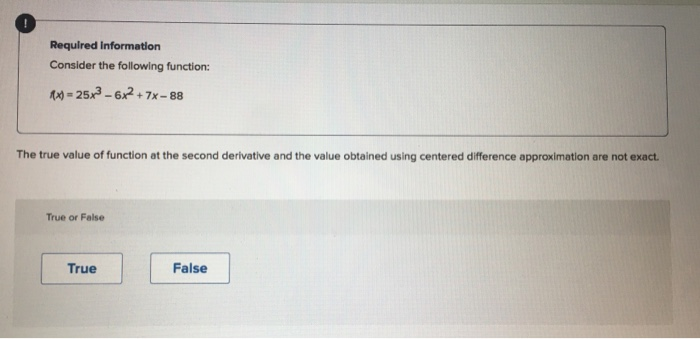 Solved Required Information Consider the following function: | Chegg.com
