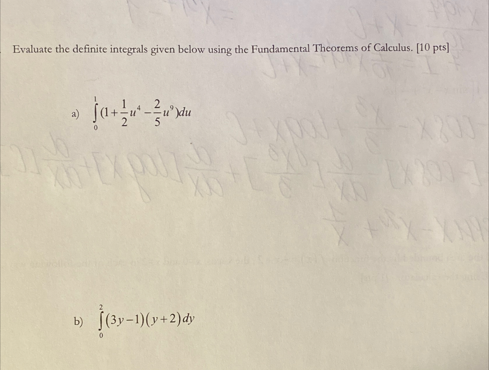 Solved Evaluate the definite integrals given below using the | Chegg.com