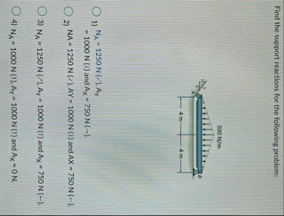 Solved Find the support reactions for the following | Chegg.com