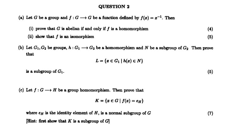 Solved Question 2 8 Let G Be A Group And F G G Be A Fun Chegg Com