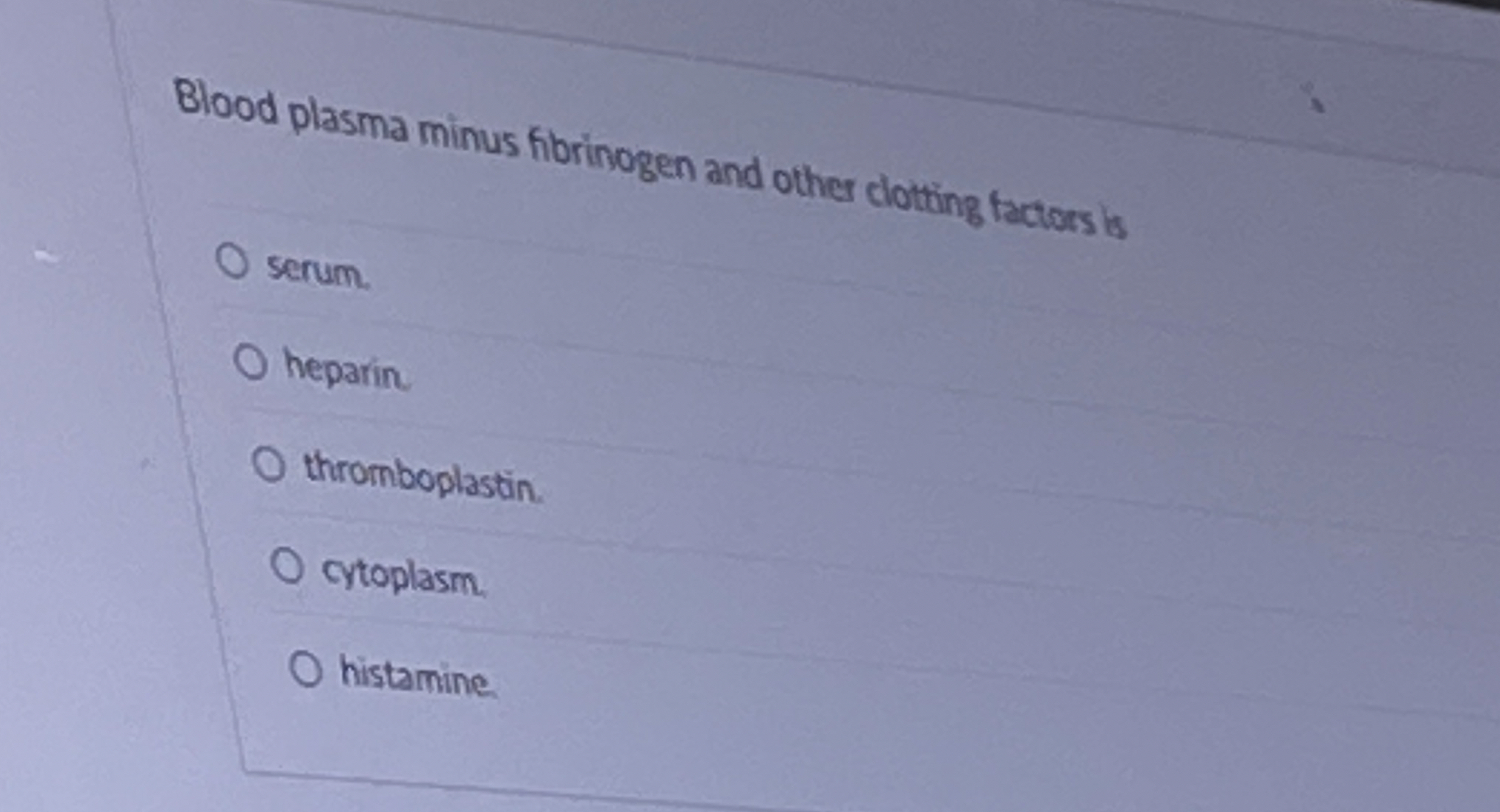 Plasma Minus Fibrinogen