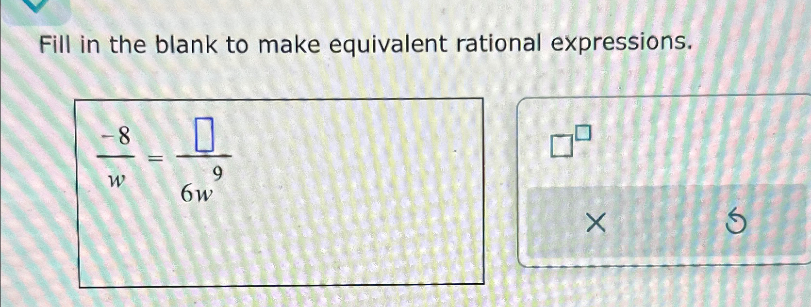 Solved fill in the blank to make equivalent rational chegg