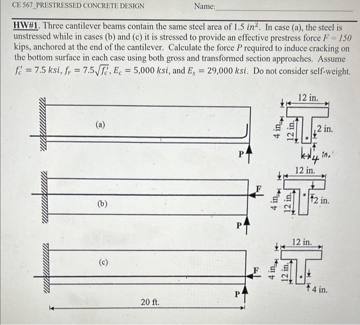 HW\#1. Three Cantilever Beams Contain The Same Steel | Chegg.com