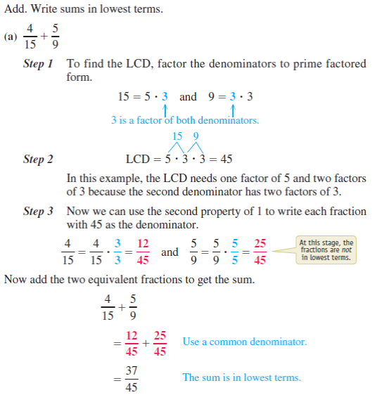 Solved: Find the sum or difference, and write it in lowest term ...